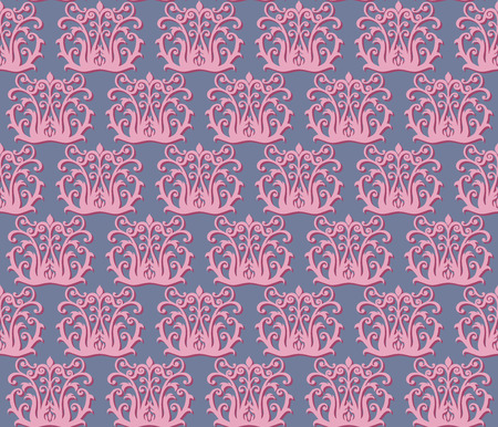 Abstract seamless decorative floral background in rich colorsのイラスト素材