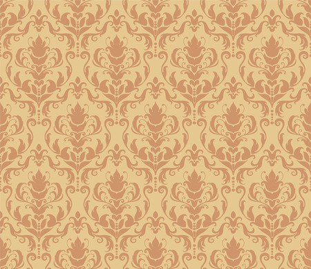 Abstract seamless decorative floral background in beigeのイラスト素材