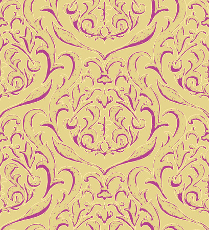 Abstract seamless decorative floral background in rich colorsのイラスト素材