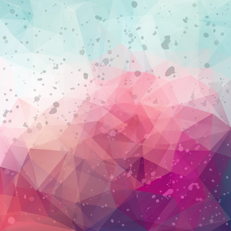 Abstract vector triangle colorful background with splashesのイラスト素材