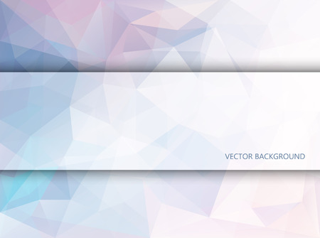 Vector abstract rectangle banner on triangle blue backgroundのイラスト素材