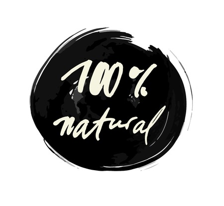Vector eco natural organic label on brushed circle spotのイラスト素材