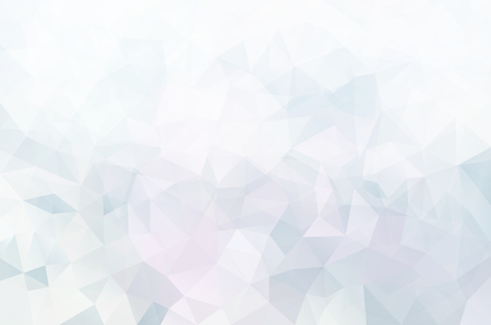 Abstract vector triangle pattern in white colors, snowy backgroundのイラスト素材