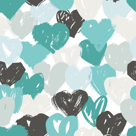 Vector seamless hearts pattern, love theme backgroundのイラスト素材