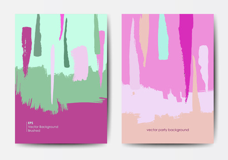 Modern grunge brush postcard templateのイラスト素材