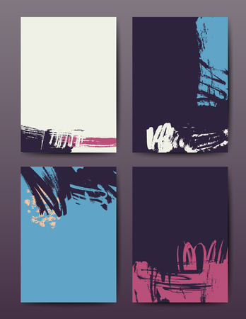 Modern brush vector postcard templateのイラスト素材