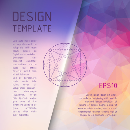 Vector square polygonal and blurred backgroundのイラスト素材