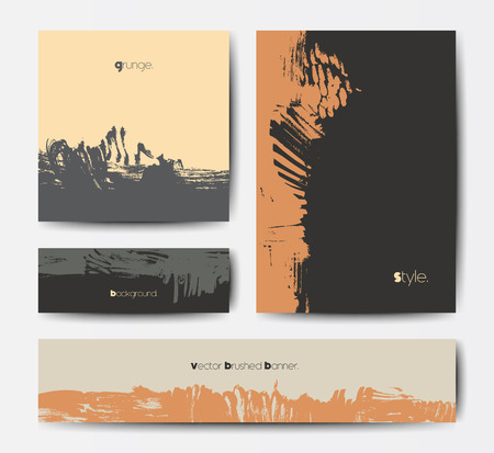 Modern brush postcard template.のイラスト素材