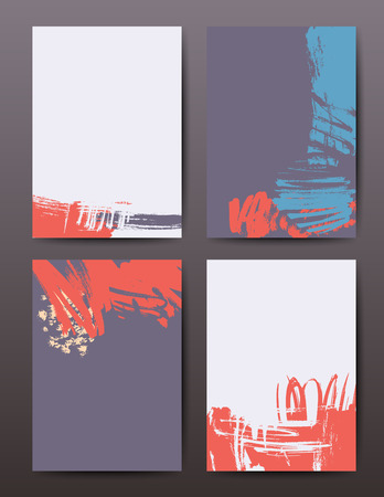 Modern brush postcard template.のイラスト素材