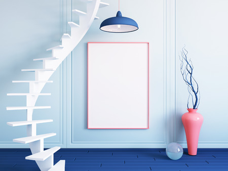 Interior mockup 3dの写真素材