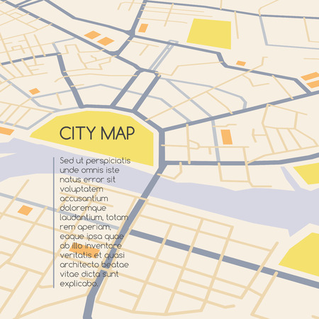 Vector city mapのイラスト素材