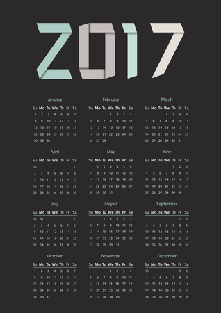 The 2017 calendarのイラスト素材