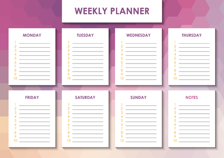 Weekly planner designの写真素材