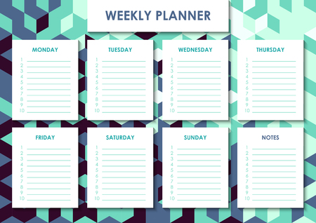 Weekly planner designの写真素材