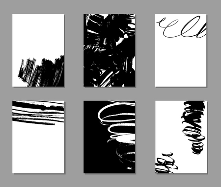 Modern brush vector postcard templateのイラスト素材