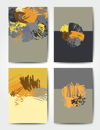 Grunge brush postcardsのイラスト素材