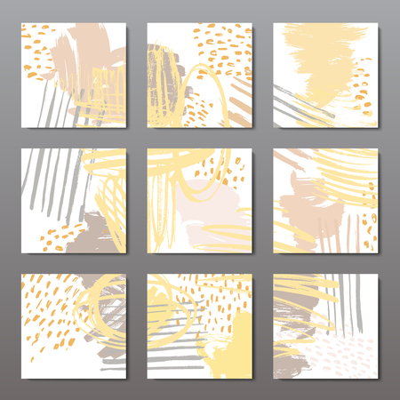 Modern brush vector postcard templateの写真素材