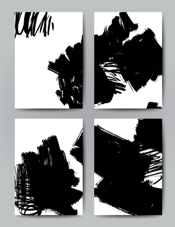 Modern brush vector postcard templateのイラスト素材