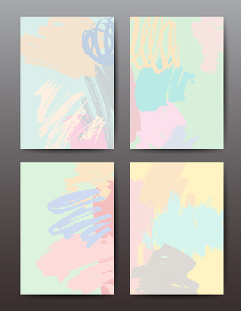 Modern brush vector postcard templateのイラスト素材