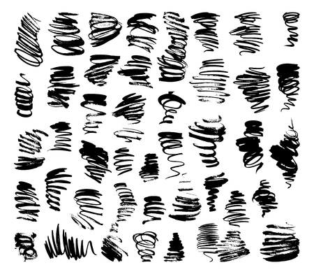 Black brush strokes setの写真素材