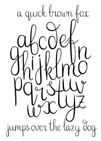 Handwritten brushed alphabetのイラスト素材