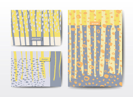 Modern brush vector postcard templateのイラスト素材