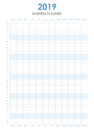 Business planner for 2019のイラスト素材