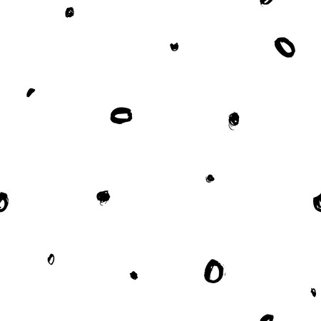 Abstract seamless vector pattern with brush strokes. Modern dots backgroundのイラスト素材