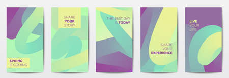 Trendy social media stories templateのイラスト素材
