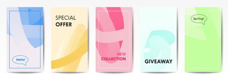 Trendy social media stories templateのイラスト素材