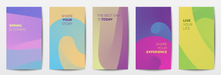 Trendy social media stories templateのイラスト素材