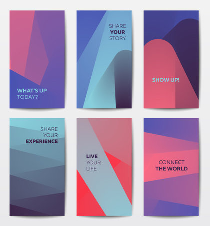 Trendy social media stories templateのイラスト素材