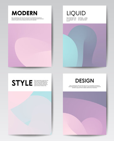 Trendy liquid design template for document coverのイラスト素材