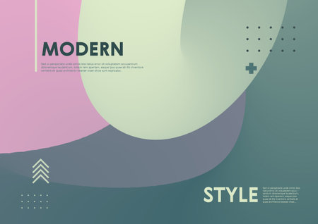 Vector background in trendy fluid design and soft colorsのイラスト素材