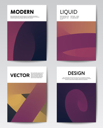 Trendy liquid design template for document coverのイラスト素材