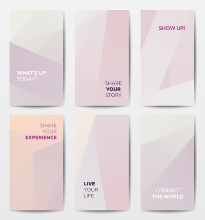 Trendy social media stories template for bloggingのイラスト素材