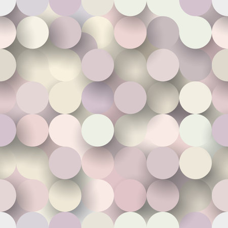 Vector seamless pattern with flat circles and shadowsの写真素材