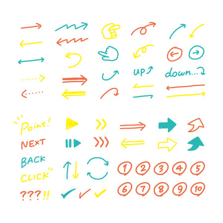 arrow icons setのイラスト素材
