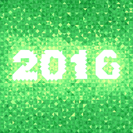 abstract green 2016 background for new year, christmasのイラスト素材