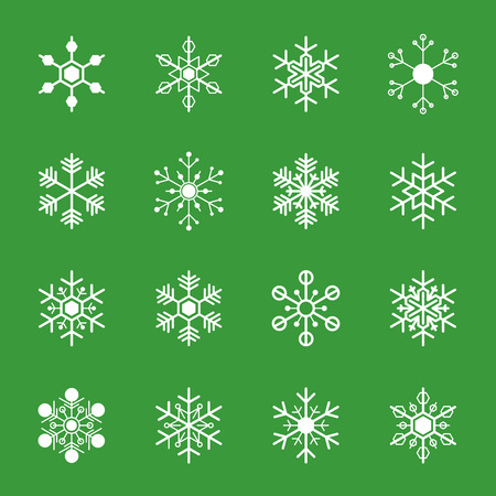 set of vector snowflakes for christmas backgroundのイラスト素材