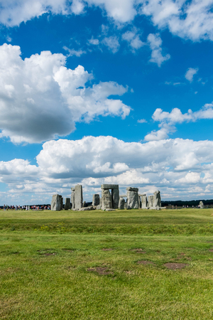 Stonehenge, England. United Kingdom. with blue cloudy sky.の写真素材