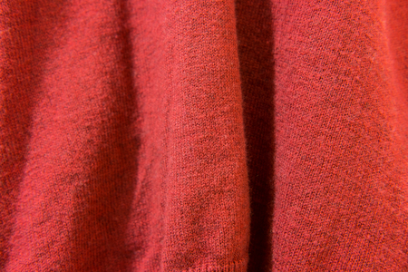 Close Up of Red Knitwear Fabric. Texture, Backgroundの写真素材