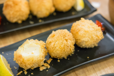 fried cheese ballの写真素材