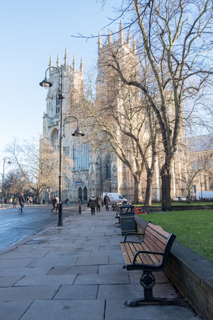 York, United Kingdom. 4 January 2017 : View of York Minster in City of York, England.のeditorial素材