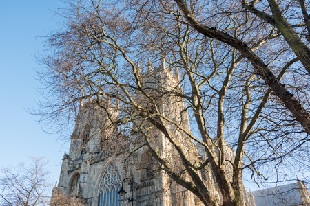York, United Kingdom. 4 January 2017 : View of York Minster in City of York, England.のeditorial素材