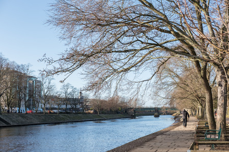York, United Kingdom. 4 January 2017 : View of Building along River Ouse, York, Englandのeditorial素材