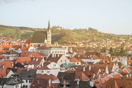 Cesky Krumlov, the city in the South Bohemia region of the Czech Republic.のeditorial素材