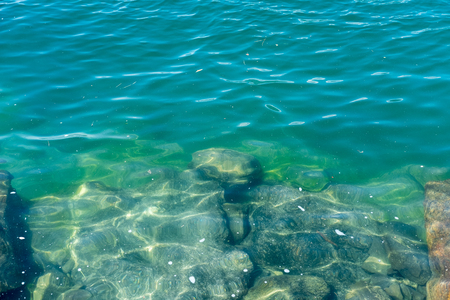 Stones under waterの写真素材