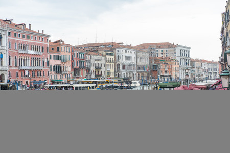 Venice, Italy - 20 May 2017 : View of Gondola with building along the canal in Venice.のeditorial素材