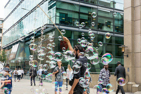 London, England - 21 October 2016 : Tourists walking around St Paul's Cathedral on 21 October 2016 in city of London, United Kingdomのeditorial素材